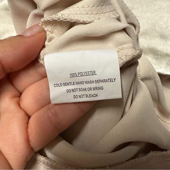 New!! Hello Molly Cowl Neck champagne All In Love Satin Mini Dress Size 8 - Picture 7 of 8